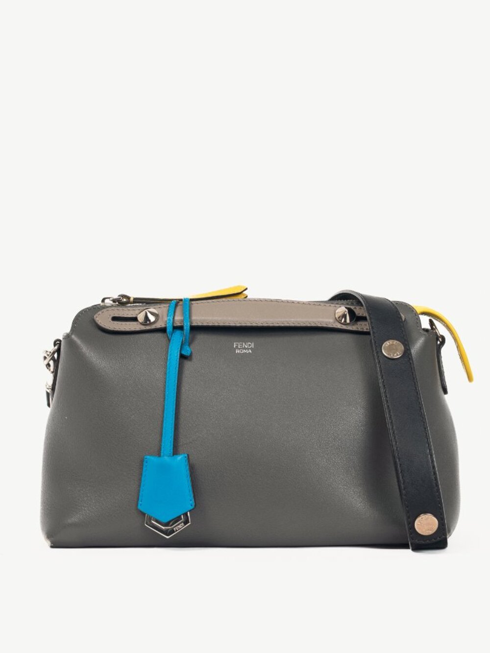 Fendi By the Way Small Anthracite Leather Crossbody